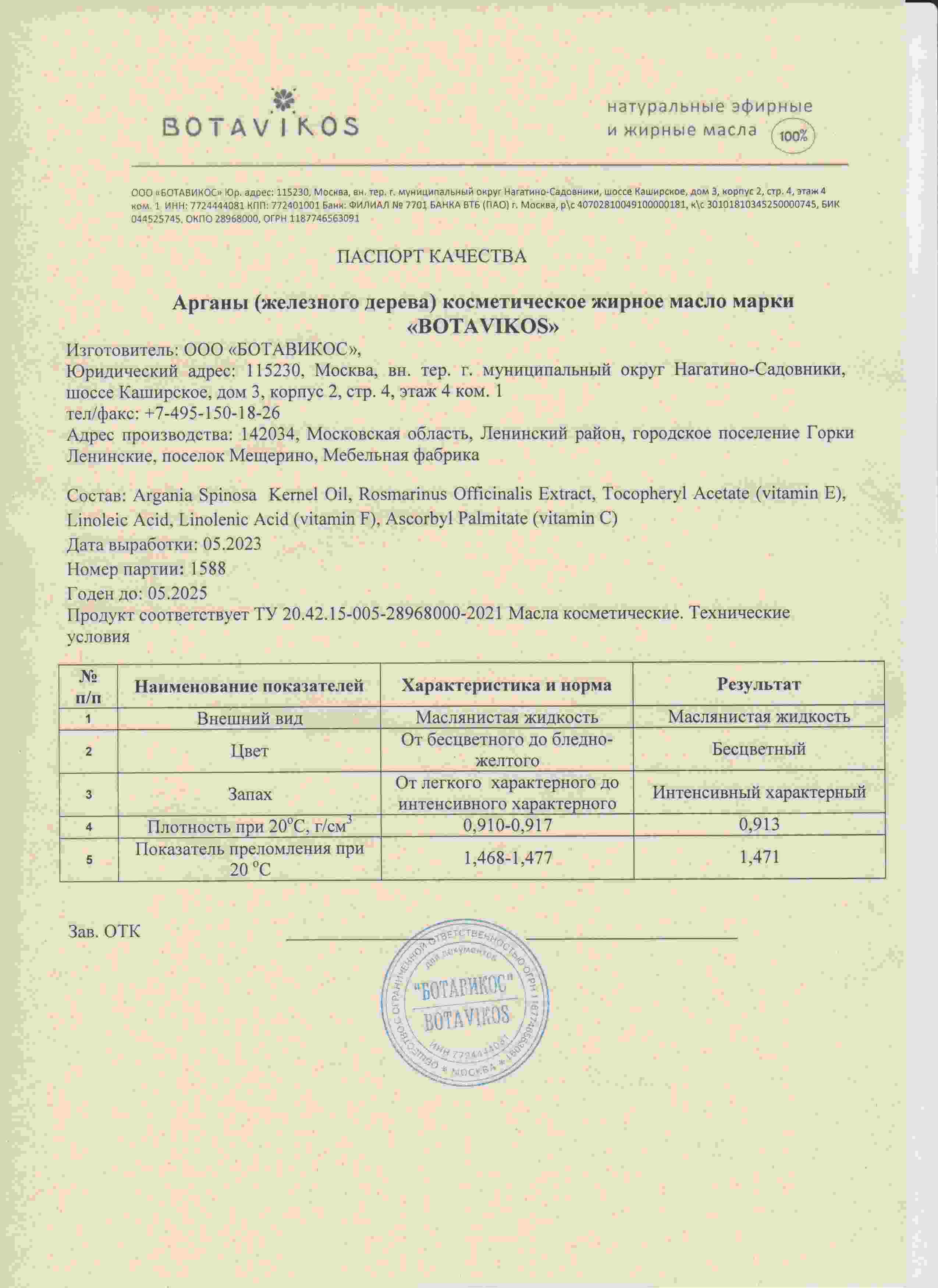 Паспорт №052023